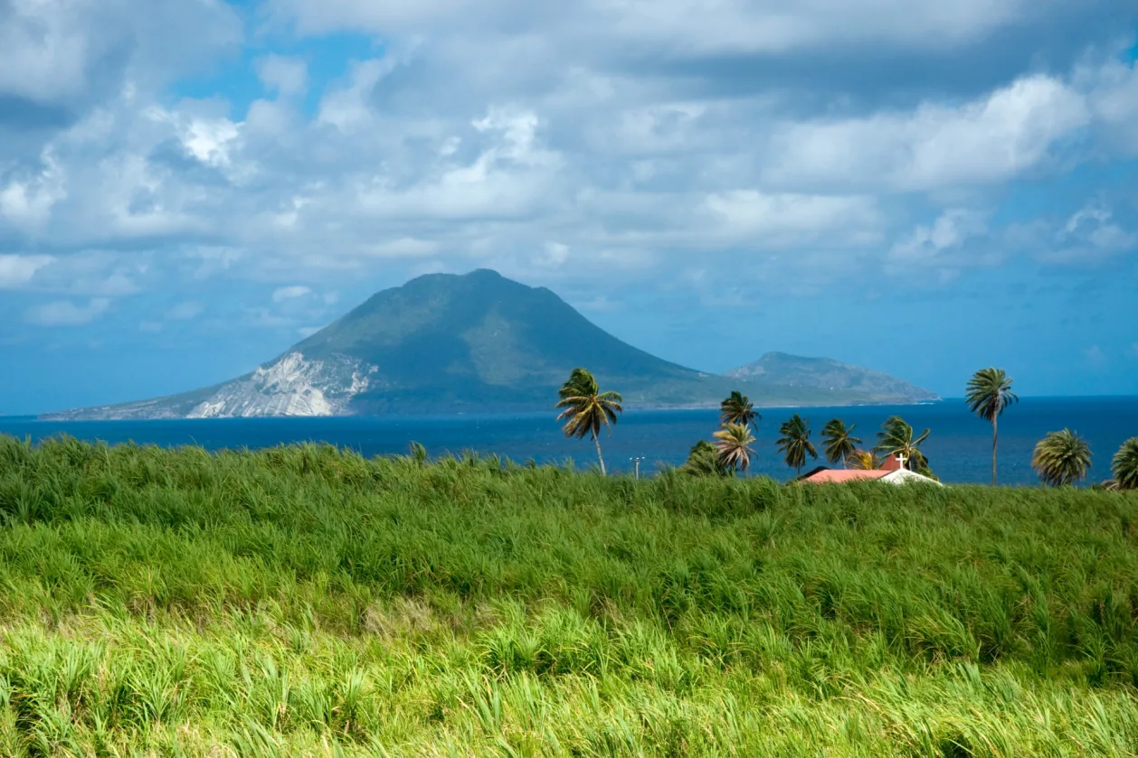 view of nevis from st kitts